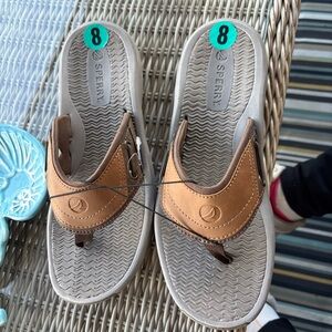 NWOB Sperry Baitfish Sandals In Medium Brown SZ 8 Mens